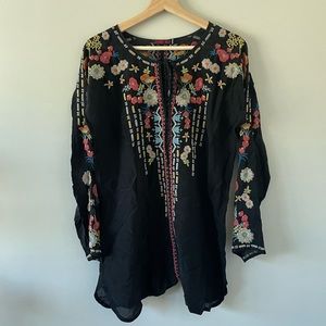 JOHNNY WAS Embroidered Tunic